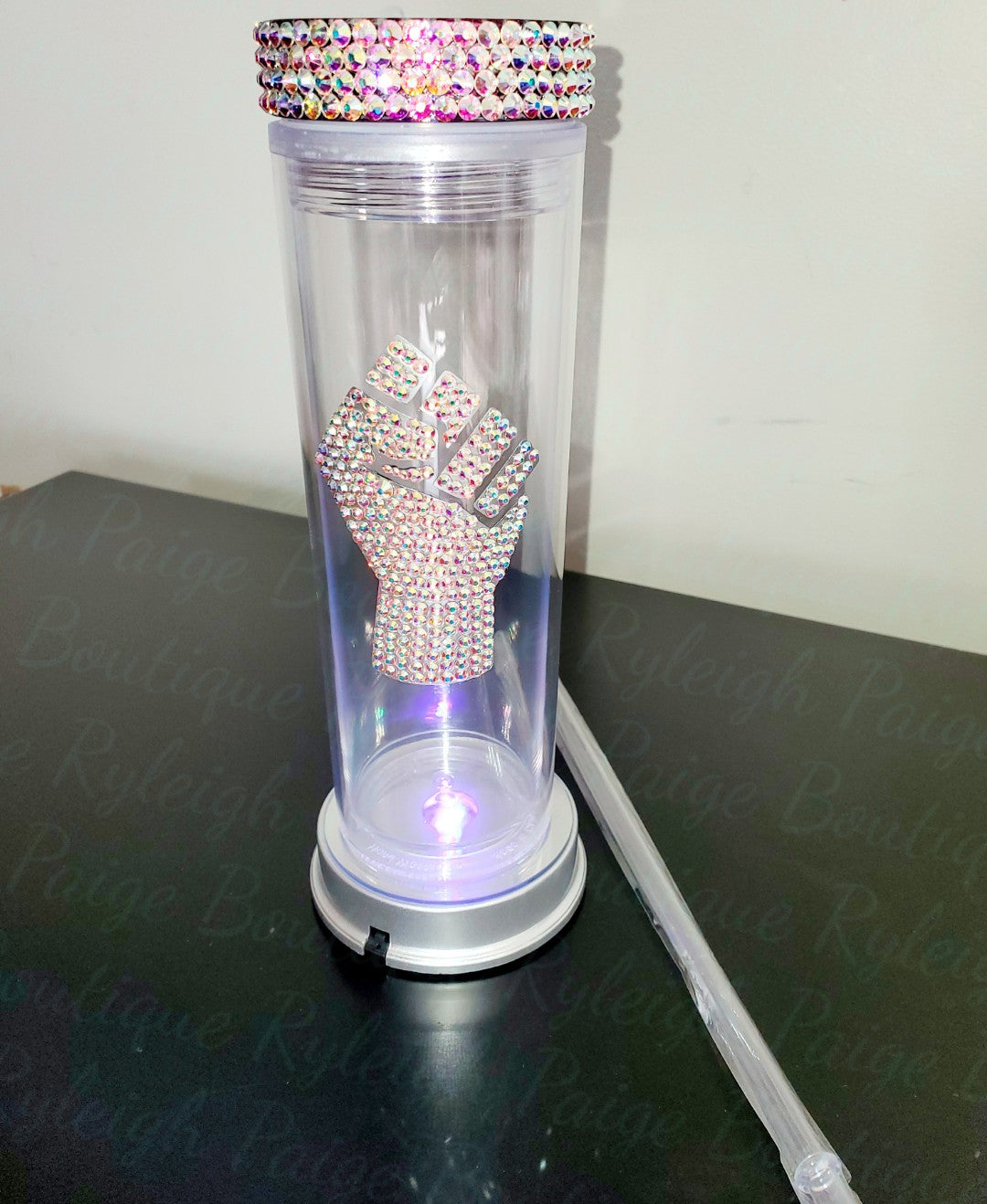Acrylic 16 oz. Tumbler w/rhinestoned decal | Ryleigh Paige Boutique