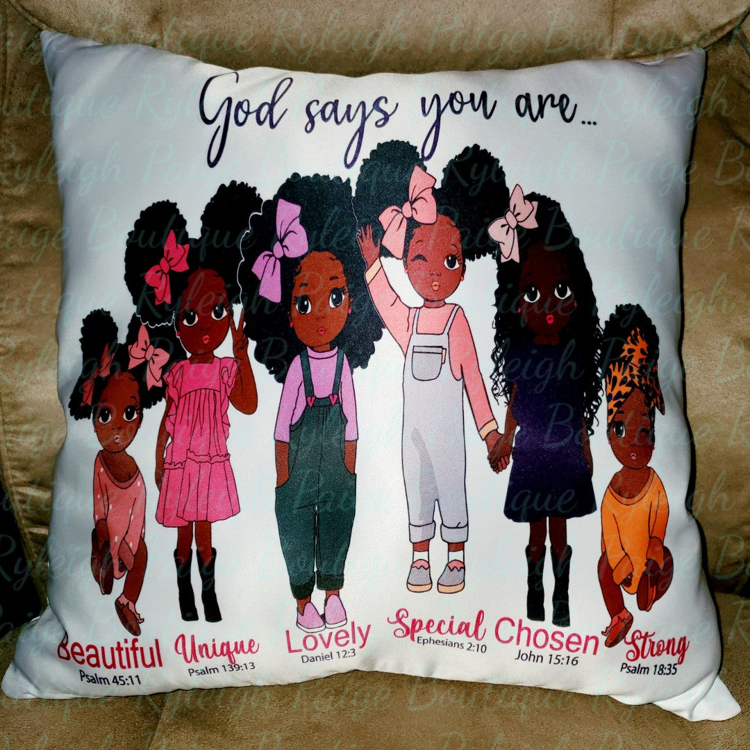 Little Girl Satin pillows | Ryleigh Paige Boutique